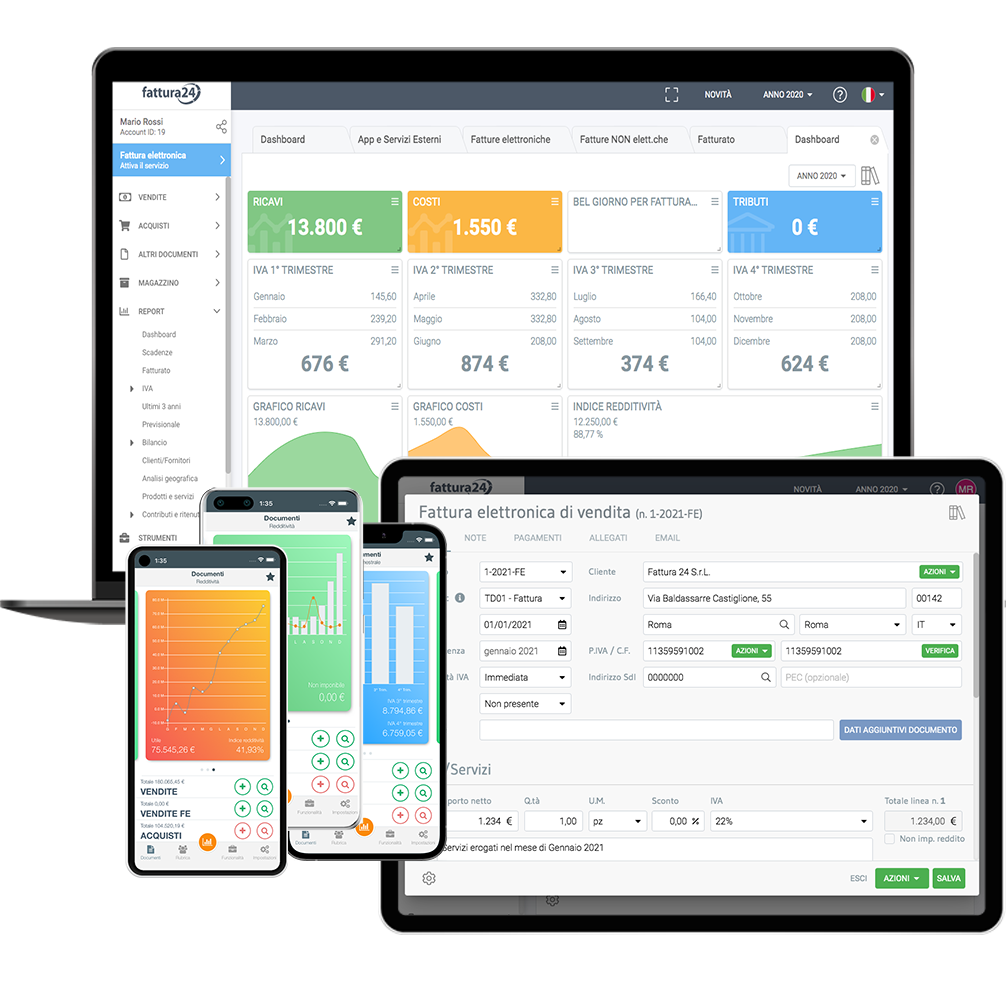 dispositivi  con Fattura24