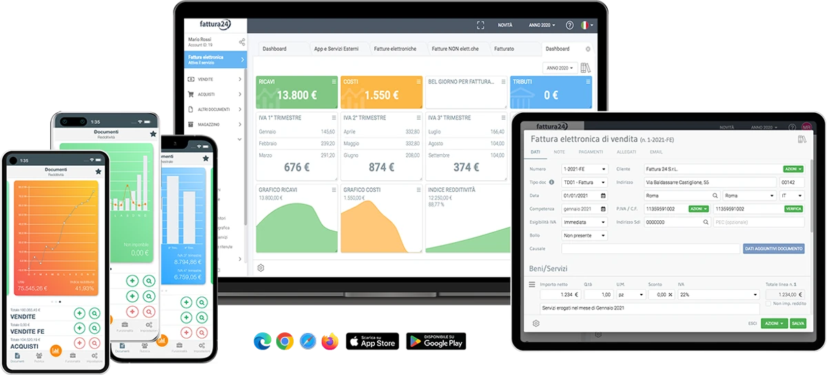 Device e Browser con Fattura24